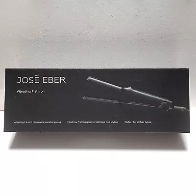 JOSE' EBER 1.25  Vibrating Flat Iron Ceramic Plates Dual Voltage Solid/Black • $79