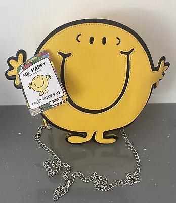 Mr Men Mr Happy Cross Body Bag Chain Strap New With Tags Gift Present Quirky • £11.49