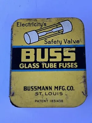 Vintage “buss Glass Fuses Metal Box Only 〰️no Fuses Empty Box〰️ 👀lqqk👀 • $9.99