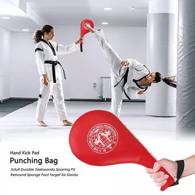 Taekwondo Double Kick Paddle Kick Pad Strike Punches Punching TKD Training • £7.55