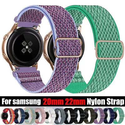 Nylon Strap Fabric Elastic Band For Samsung Galaxy Watch 3 4 5 6 Active 2 40 44 • $9.99