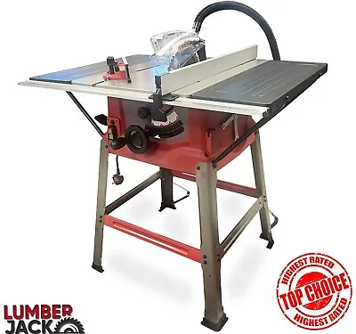 Lumberjack 10  1800w 254mm Bench Table Saw With Legstand Extensions & Blade 230v • £159.99
