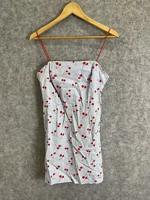 $14 • Buy Unbranded URBAN OUTFITTERS Women's Retro Linen Mix Cherry Print Dress 10/S (222)