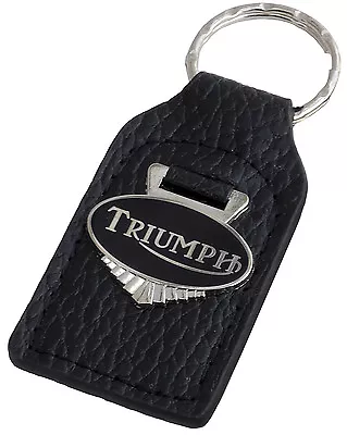 Triumph Motorcycle Enamel Leather Key Ring / Fob • $9.95