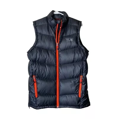 Mountain Hardwear Kelvinator Vest Black Orange Full Zip 650 Goose Down Puffer S • $64.95