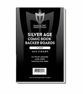 200 Max Pro Silver Age Comic Book Acid Free Backing Boards - White Backers • $32.32