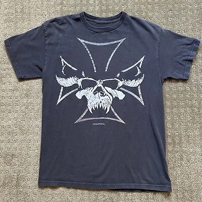 Vintage Danzig Evilive Demon Skull Cross T Shirt Band Tee Misfits Samhain Silver • $150