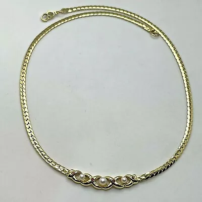 £19.14 • Buy Gold Plated Snake Chain Flat Necklace 18 