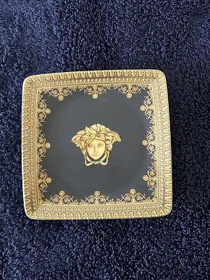 Versace X Rosenthal 'I Love Baroque' Nero Square Canape Plate No Box • $70