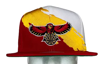 Mitchell & Ness NBA Atlantic Hawks Hardwood Classics Paintbrush Snapback Hat • $25.99