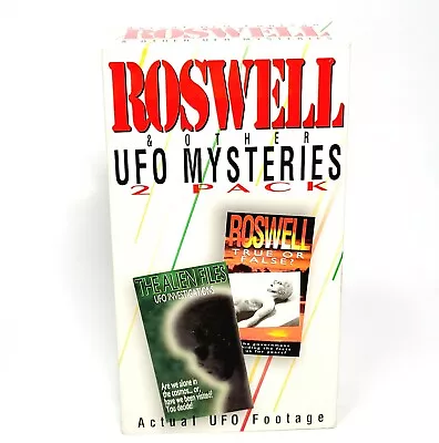 Roswell UFO Investigation &  MysterIies Footage 2 VHS BOX SET  1995 HTF VGC!! • $10.99