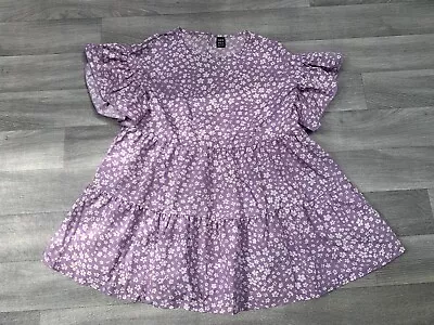 Womens Lilac Daisy Top Size XS • £1
