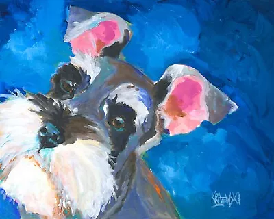 Miniature Schnauzer 11x14 Signed Art PRINT RJK Painting • $31.50