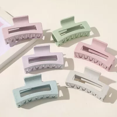 $1.10 • Buy Large Hair Clamp Claw Clips Women Frosted Casual Barrette Crab Hair Accessories