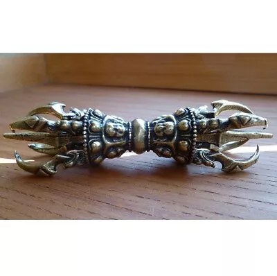 Vajra Kongosho Gokosho Brass Buddhist  Five Claws Buddhism Oriental Art Amulet • $68