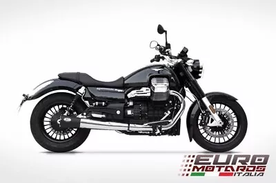 Moto Guzzi California 2013-2016 Zard Exhaust Dual Black Silencer Steel Mufflers • $1209.78