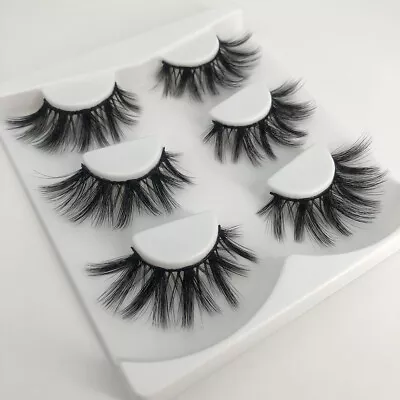 Eye Lashes Extension Natural Long Cross 5D False Eyelashes Soft Mink Hair Sparse • $6