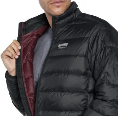 Eddie Bauer Men's Down Packable Jacket Microlight Size Large Black 650 Fill NEW • $49.95