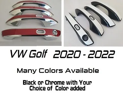 Black Or Chrome Door Handle Overlays Volkswagen VW Golf 2020 - 2022 U PICK CLR  • $95