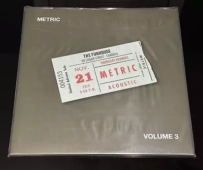 Metric Live At The Funhouse Volume 3 Vinyl Record Very Rare HTF #54/300 LP Indie • $425