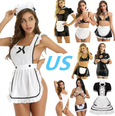 Womens Maid Outfit Dress Uniform Suit Sexy Lingerie Cosplay Underwear Nightwear  • $15.65