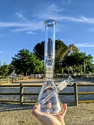$42.90 • Buy 16 Inch H Big Heavy Tree Perc Glass Bong Quality Tobacco Water Pipe Hookah