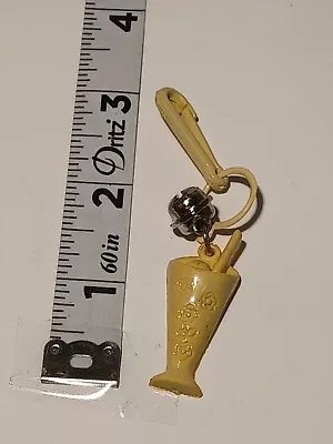 1980's Vintage Plastic Bell Charm Yellow Cocktail Drink Necklace Bracelet • $19.99