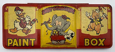 Vintage 1940's Disney Silly Symphony Water Color Paint Tin Box Set - Barely Used • $48.99