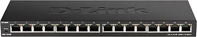 D-Link Ethernet Switch 16 Port Gigabit Slim Switch Plug And Play - FREE DELIVERY • £50.99