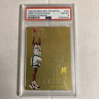 1998 Skybox Molten Metal Fusion Titanium Jerry Stackhouse RARE PSA 8 PS • $799.91