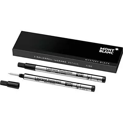 Mont Blanc Rollerball Refill Legrand Fine 2X1 Mystery Black (105166) • $26.79