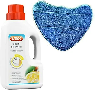 Cleaning Pad + Detergent For VAX Steam Cleaner Microfibre Steam Mop Solution • £13.45