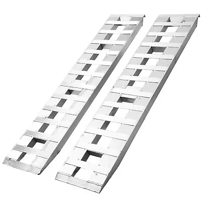 60''x12'' Aluminum Trailer Ramps 6000LBS Car Trailer Truck Hook End 2 Ramps US • $179.99