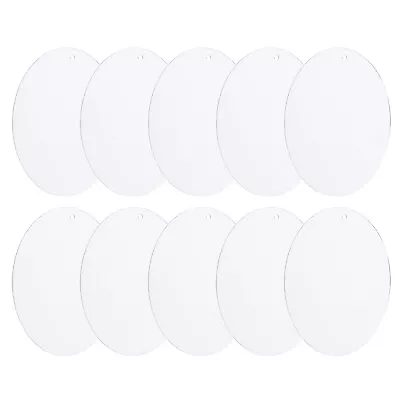 10pcs 4  Dia. Acrylic Circles Round Clear Plastic Sheet Ornament Disk Blank • $11.62