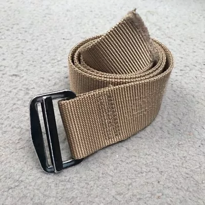 Canvas Web D Ring Belt Silver Buckle Military Style Men's Size 30 • $9.75