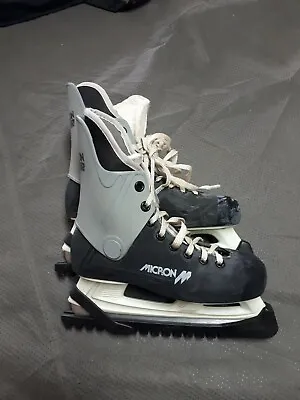 Vintage Micron Laser Hockey Skates Senior Canadian Size 6 Used • $36.94