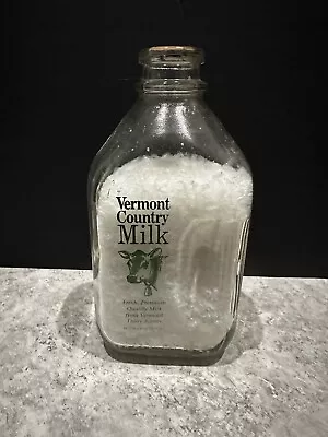Vermont Country Glass Milk Bottle Half Gallon Preowned • $30