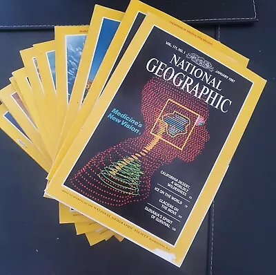 InComplete Set 1987 - National Geographic Magazines **Missing July November  • $134.99
