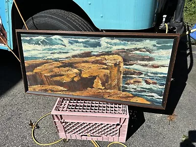 Vintage Expressionism Oil Painting Seascape By William Velmure Of Wakefield Mass • $175