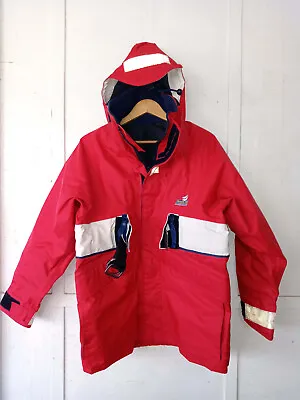 $220 • Buy DOUGLAS GILL Red Sailing Windbreaker Rain Jacket Size M Mens Great Condition