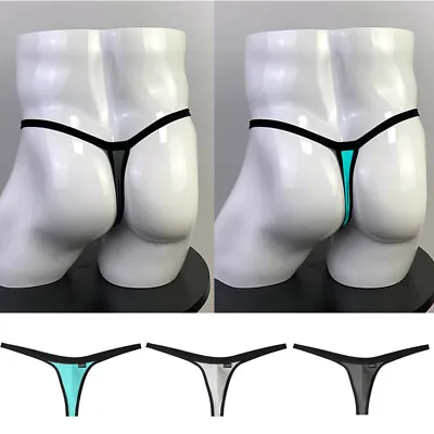 $3.99 • Buy Mens G-string Briefs Thong Bikini Underwear Sexy T Back Pouch Panties Swimwear