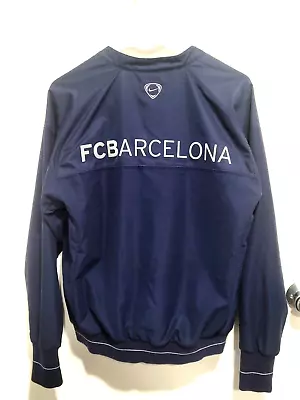 Sz S MEN'S NIKE FC BARCELONA TRACK  JACKET TRAINING SOCCER FOOTBALL BLUE SMALL • $47