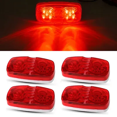 $14.96 • Buy 4x Red 4  LED Side Marker Lights Indicators RV Camper Trailer Truck Running 12V