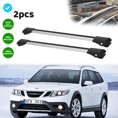 Saab 9-3X Estate/Wagon 2009-2011 Roof Rack Cross Bars Silver 2x Carrier • $129