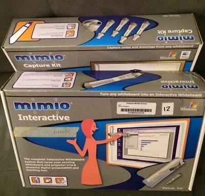 MIMIO Xi USB INTERACTIVE WHITEBOARD CAPTURE KIT VIRTUAL INK COMPLETE WORKING SET • $145