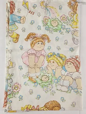 Vintage Cabbage Patch Kids Twin 2 Piece Bed Sheet Set Flat Fitted 1983 Muslin • $19