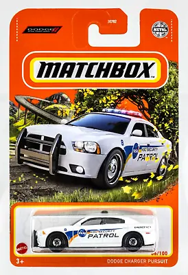 2022 Matchbox #86 Dodge Charger Pursuit WHITE | NASA KSC SECURITY PATROL | FSC • $2.99