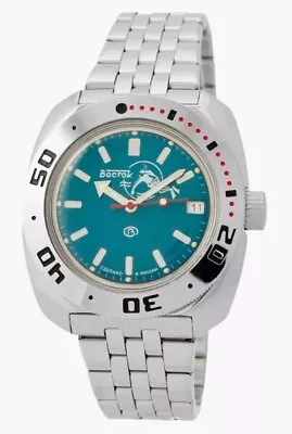 Vostok Amphibia Watch 710059 Scuba Dude Diver Mechanical Automatic New In Box • $55.77