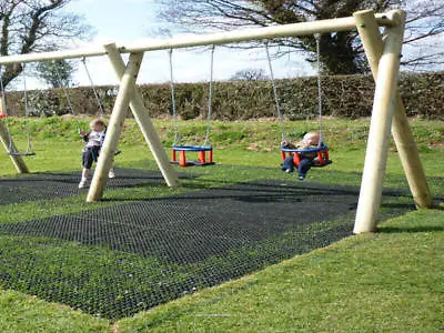 Heavy Duty Rubber Grass Mat Outdoor Safety Flooring Childrens Playground Area • £29.99