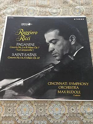 DL 710106 RUGGIERO RICCI PAGANINI SAINT-saens RUDOLF DECCA GOLD LP • $29.95